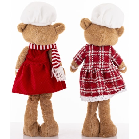 Figurki - 2 miśki w kucharskich ubrankach 49x20x17 cm