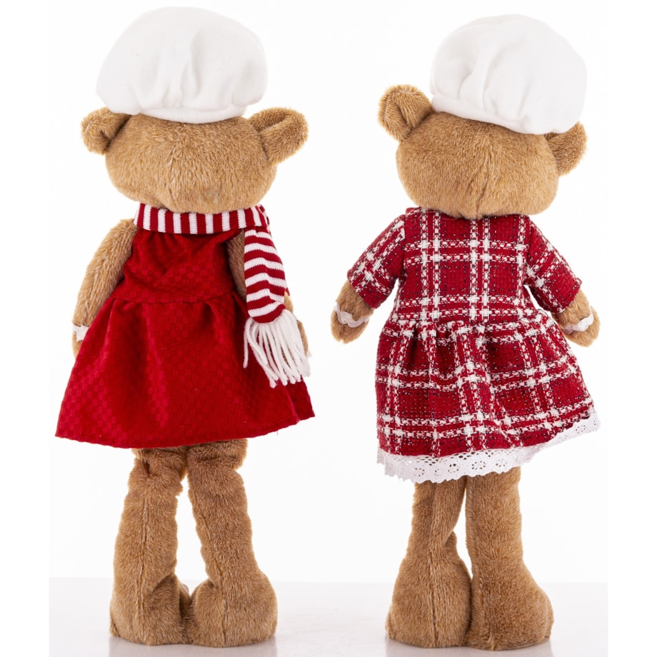 Figurki - 2 miśki w kucharskich ubrankach 49x20x17 cm