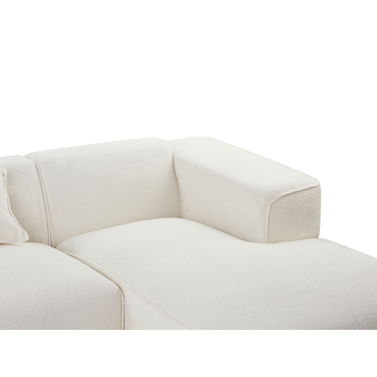 Narożnik DOLVA Złamana biel Boucle Lewostronny