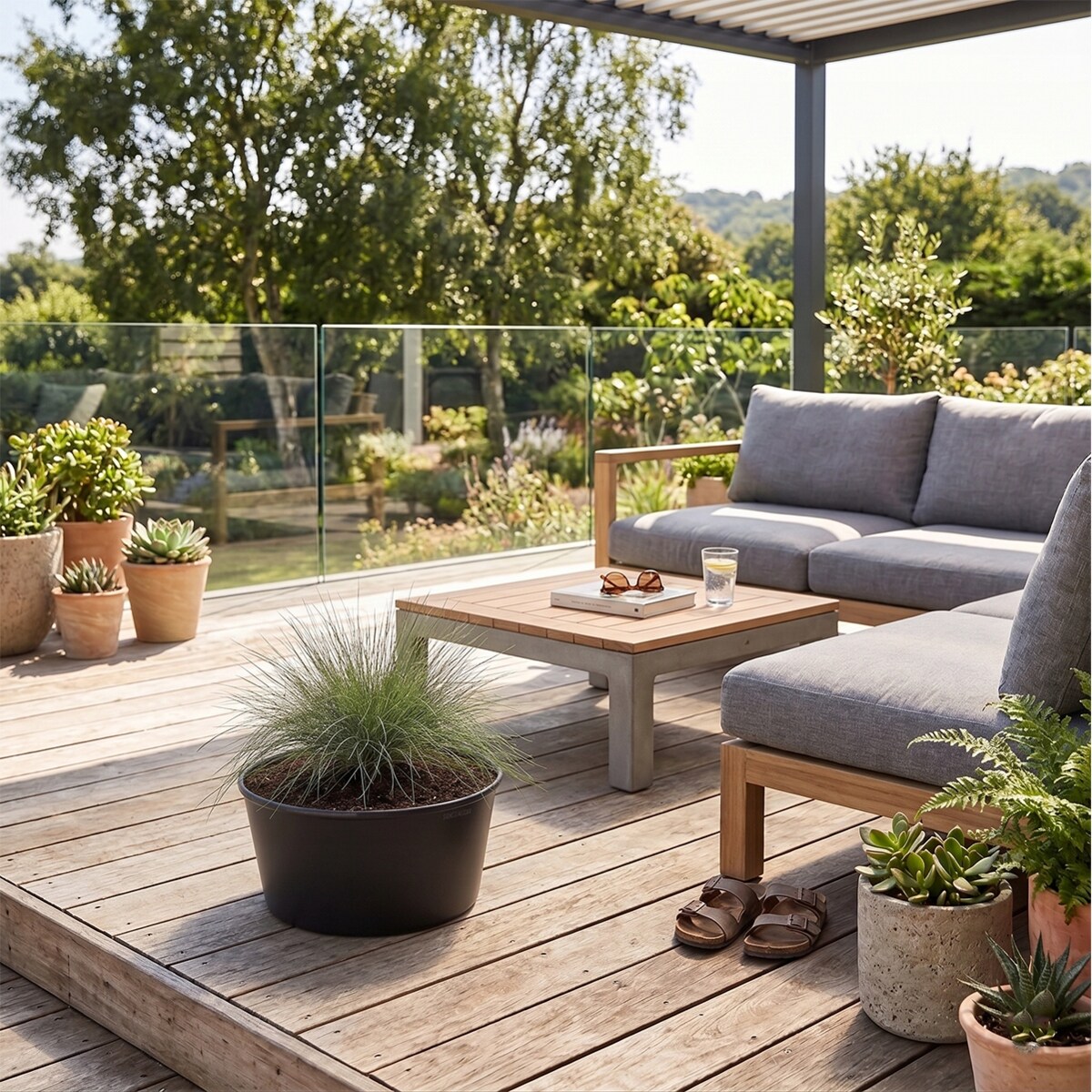 OSŁONKA NA DONICZKĘ NA BONSAI BALKON TARAS PARAPET KWIATY ZIOŁA CZARNA 24cm