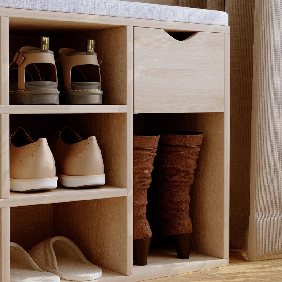 Szafka na buty z siedziskiem loft sonoma ławka przedpokój z szufladą