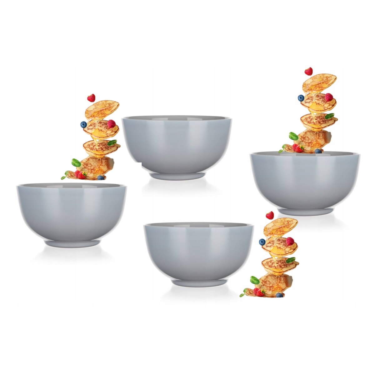 4x salaterka MISKA DIWALI na jedzenie PŁATKI ZUPĘ 750 ml LUMINARC szara