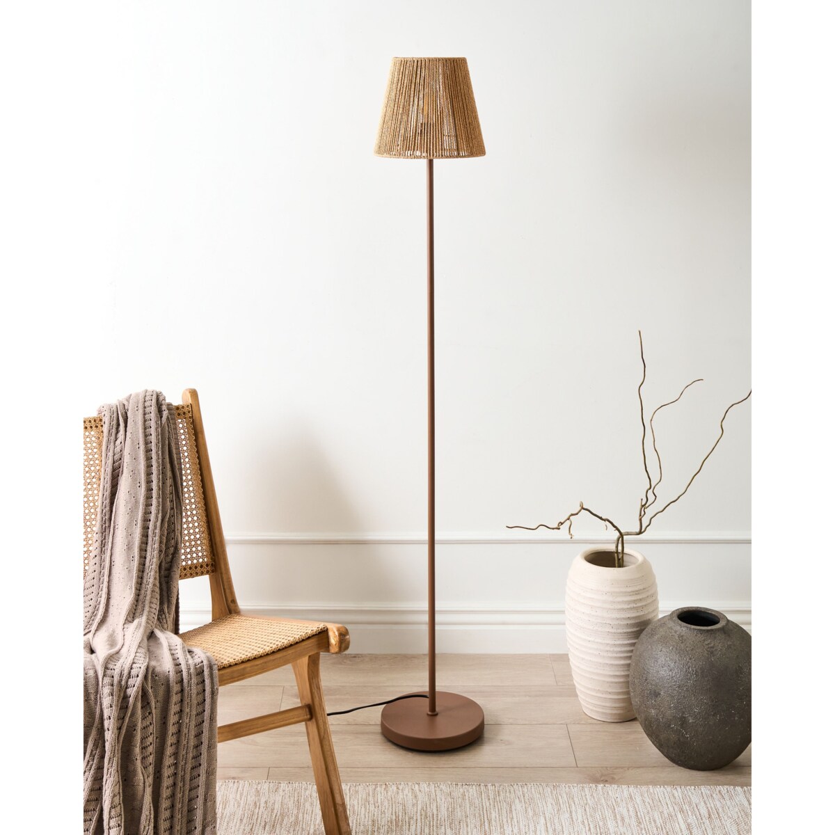Lampa podłogowa HANGER Metal Brązowy