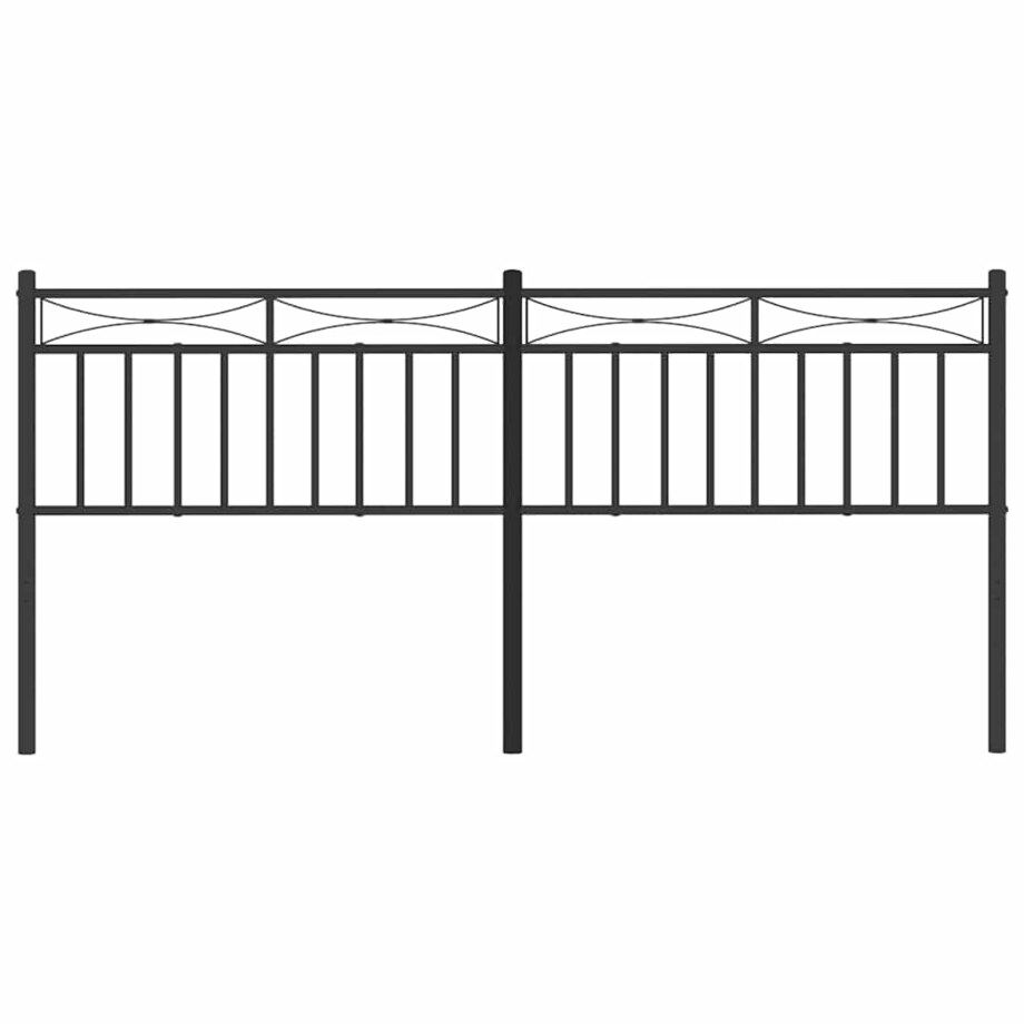 vidaXL Metalowe wymienne wezgłowie, czarne, 180 cm