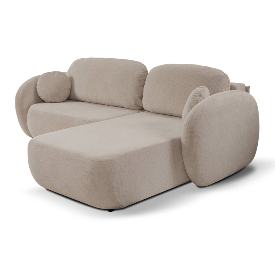 Nowoczesny narożnik rozkładany OLIVIO prawy - kolor cappuccino