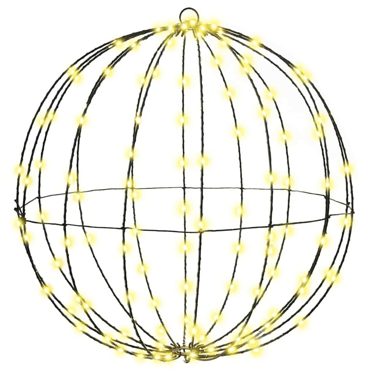 vidaXL Piłka z 160 diodami LED Ciepła biel 50 cm Metal