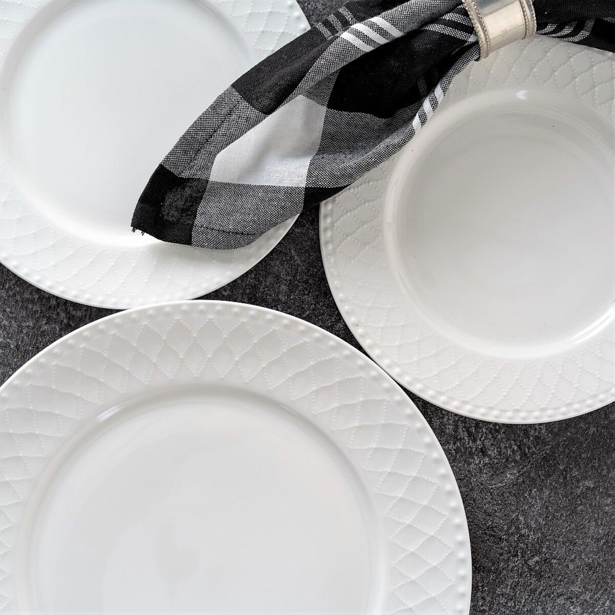 VILLA ITALIA Talerz płytki porcelanowy 28 cm ROMA white