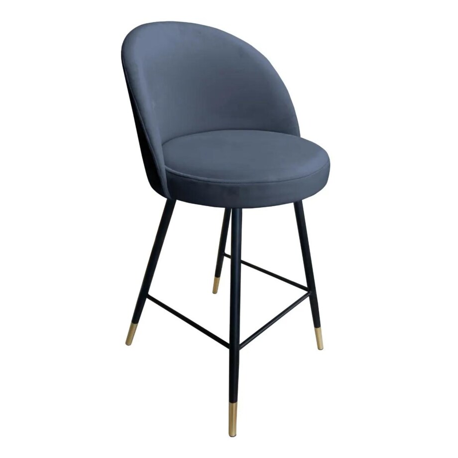 Hoker niski TANEW BL VELVET GOLD ciemno szary