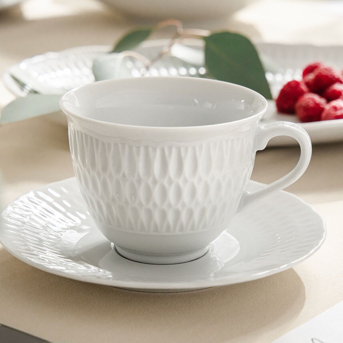 Konsimo SOFIA Filiżanka ze spodkiem 6 szt.