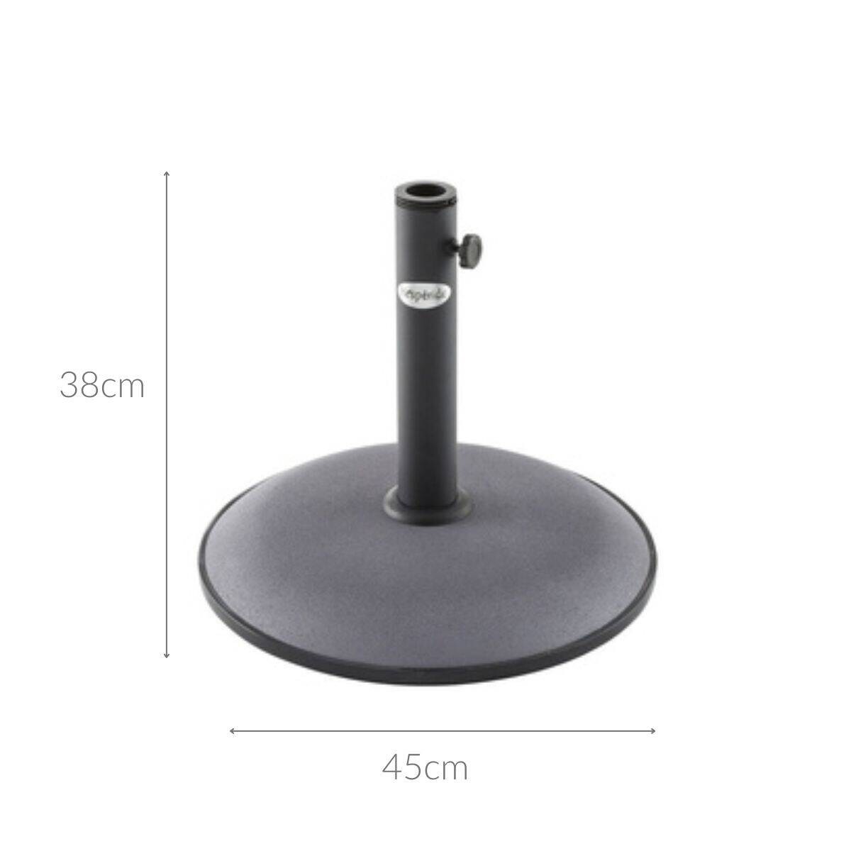 Stojak pod parasol ogrodowy, betonowa podstawa, 15kg