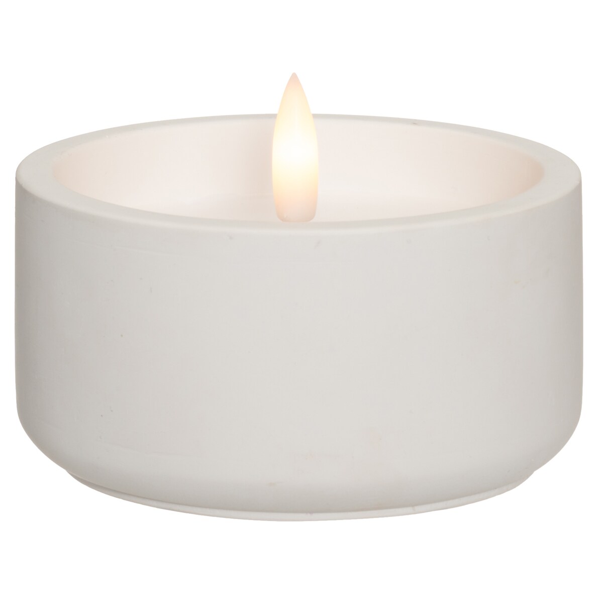 Świeca woskowa LED z płomieniem 3D, Ø 10 cm