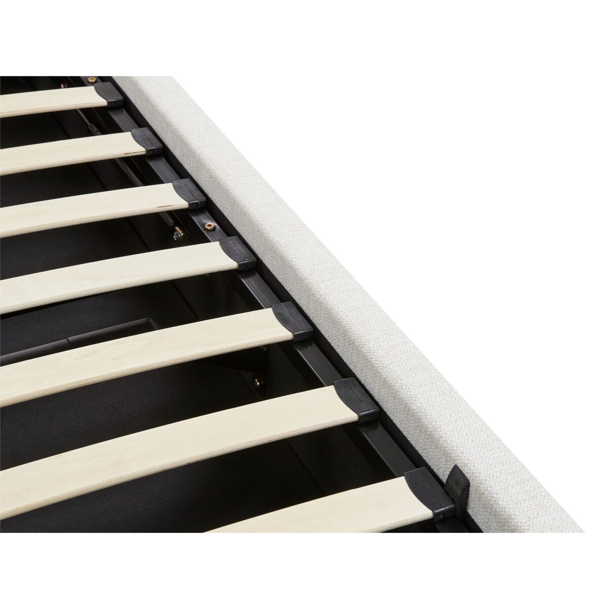 Łóżko z pojemnikiem MONESTIER 180 x 200 cm Złamana biel