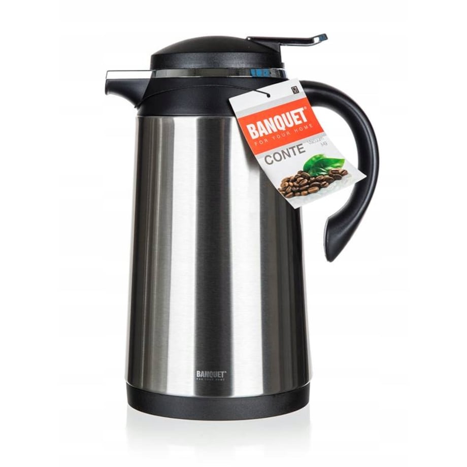 TERMOS ZE SZKLANYM WKŁADEM 1 L na napoje herbatę kawę turystyczny pracy dom