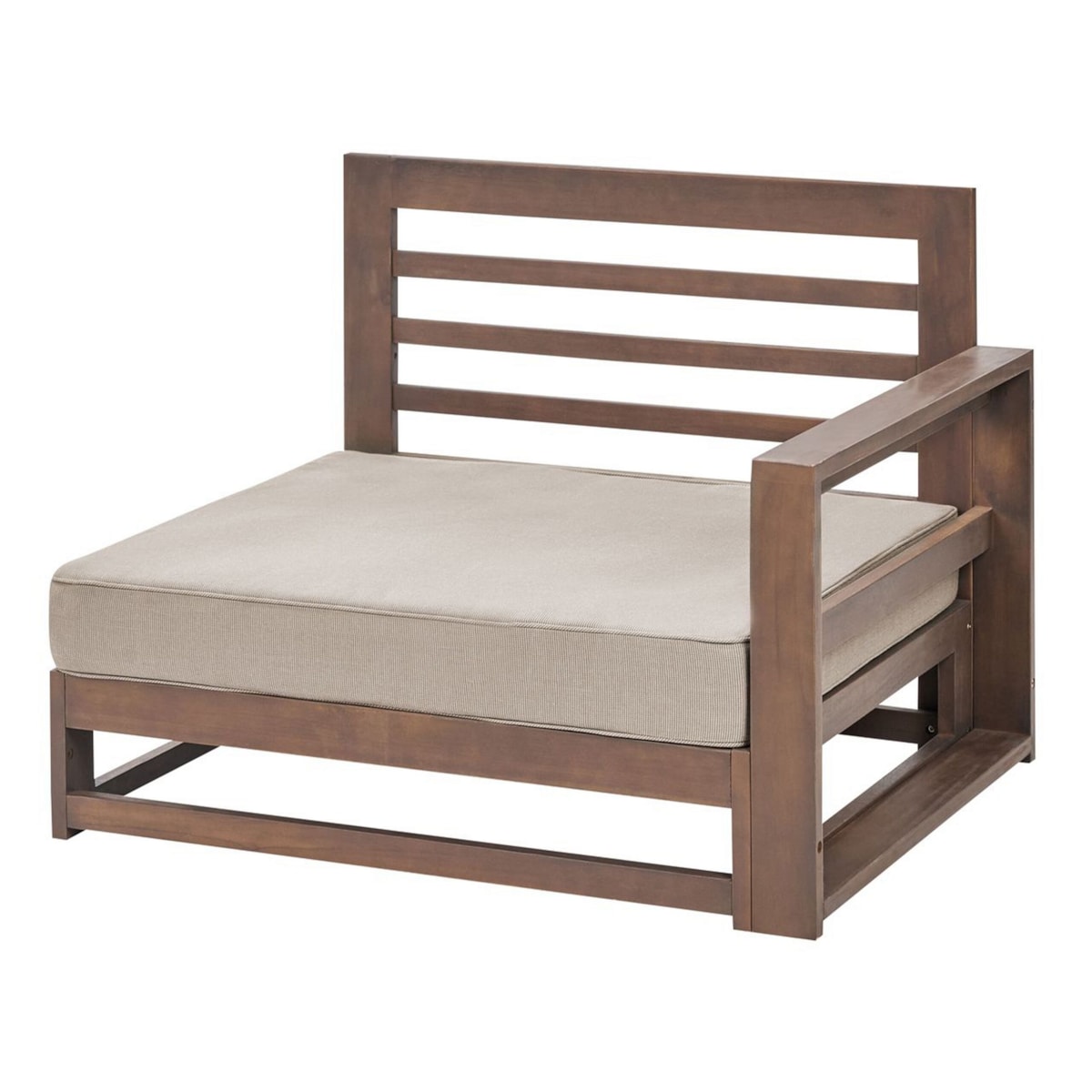 Zestaw ogrodowy ze stolikiem dla 5 osób TIMOR Modułowy Certyfikowane drewno akacjowe Ciemnobrązowy