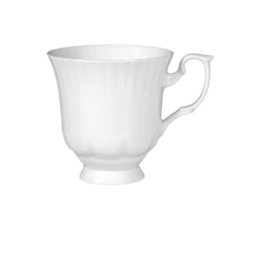 Zestaw filiżanek ze spodkami dla 6 osób 12 el. Iwona Biała C000