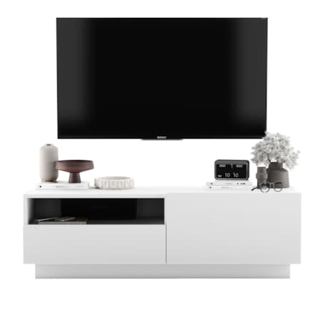 Szafka RTV Komoda Loft Biały MAT stojąca / wisząca szuflada 120 cm