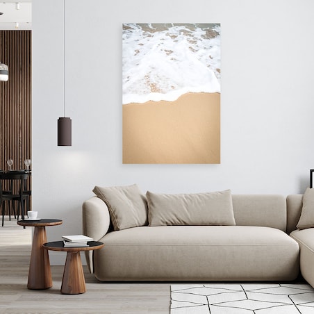 Obraz do salonu sypialni biura, Plaża morze fale natura beżowy 60x90