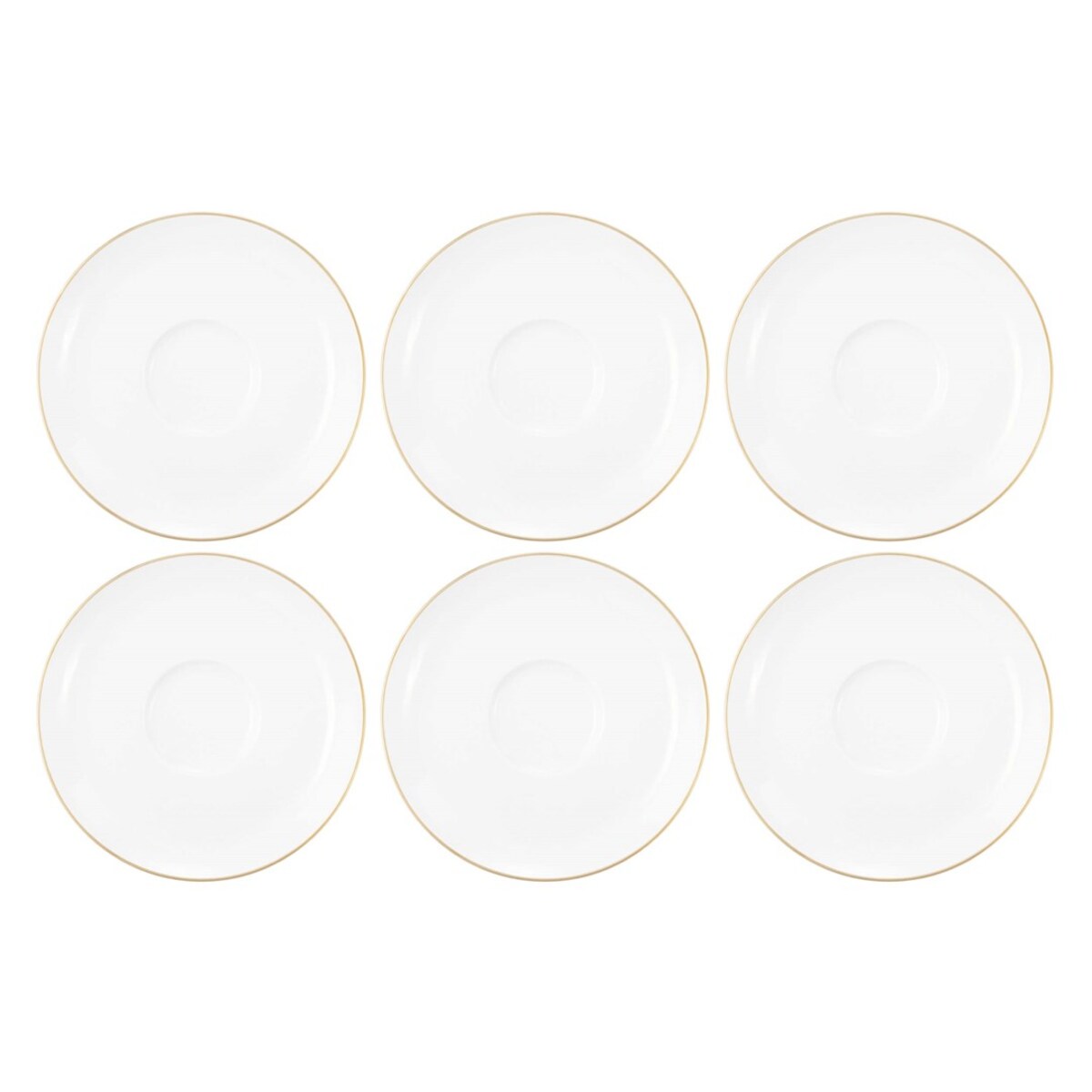 SELTMANN LIBERTY GOLDLINE Zestaw 6 spodków 16.5 cm