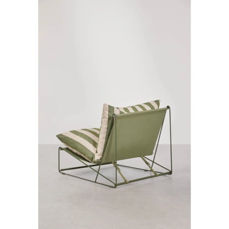 Fotel ogrodowo-domowy Amaro paski beżowo-oliwkowy