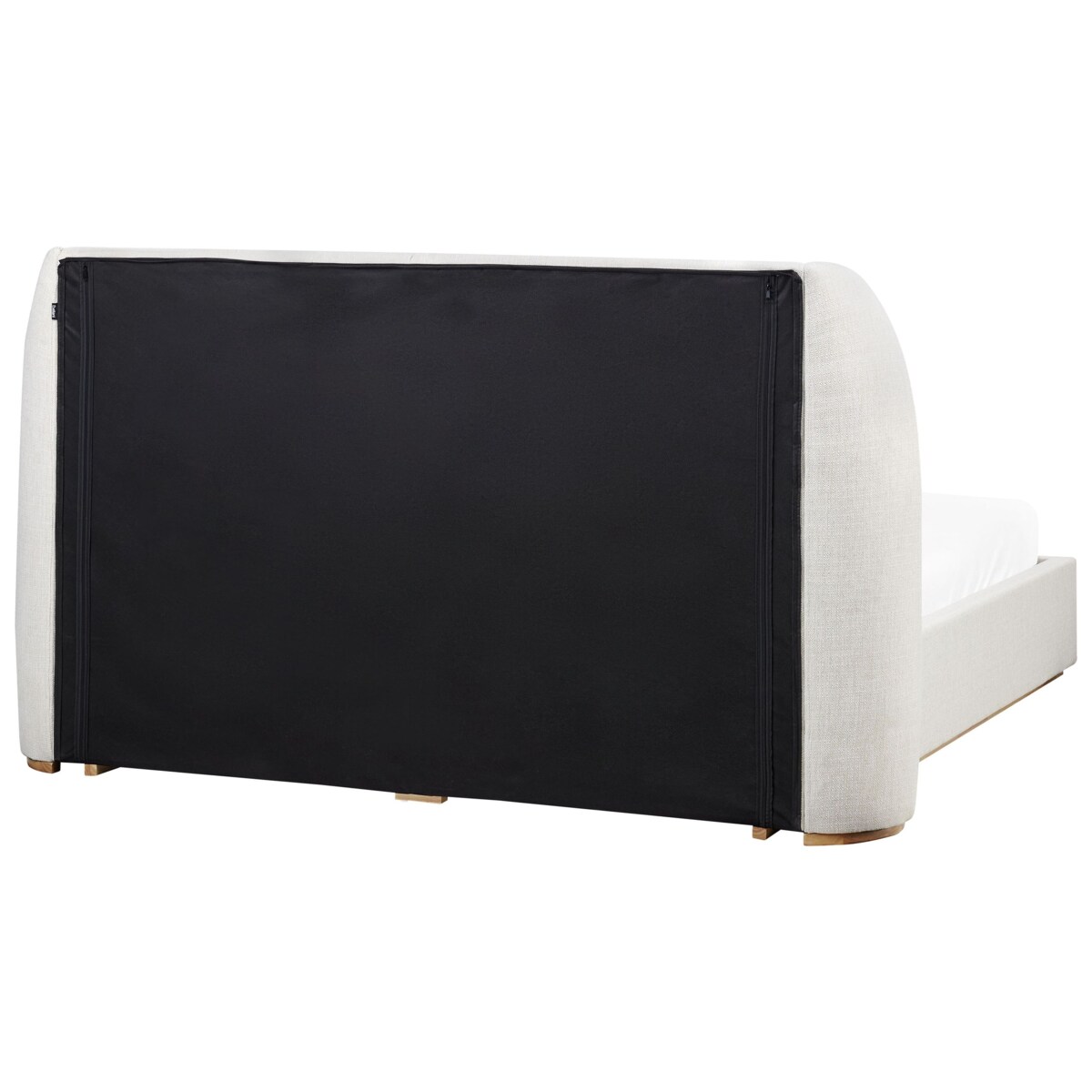 Łóżko z pojemnikiem MONESTIER 160 x 200 cm Złamana biel