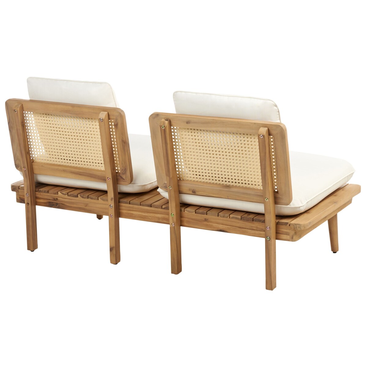 Zestaw wypoczynkowy ACCADIA Drewno akacjowe (certyfikat FSC®) Jasnobeżowy dla 4 osób