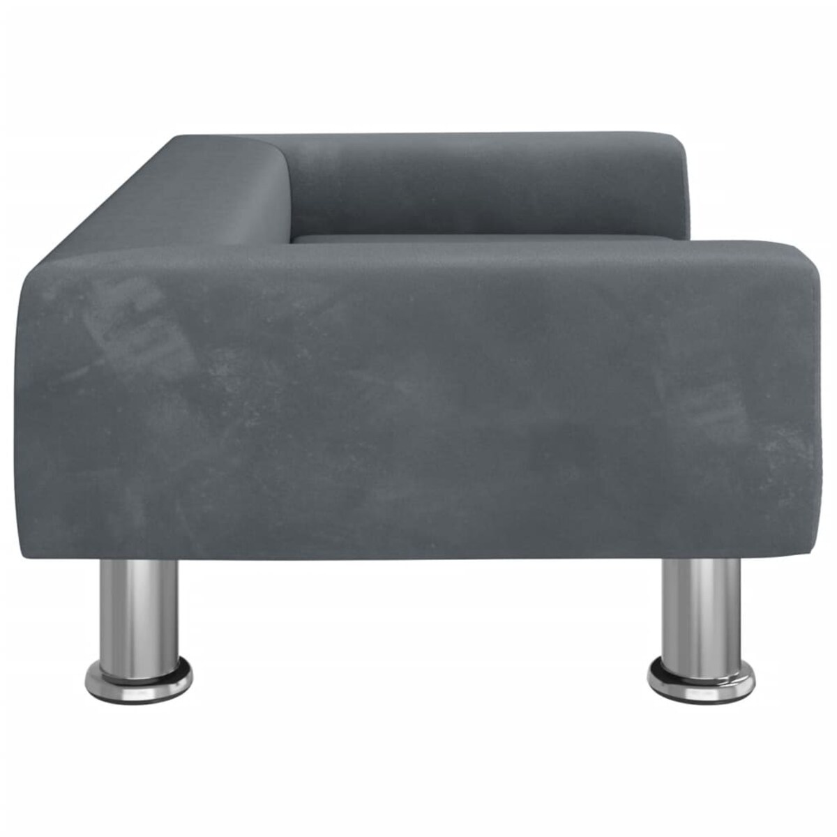 vidaXL Sofa dla dzieci, ciemnoszara, 70x45x26,5 cm, aksamit