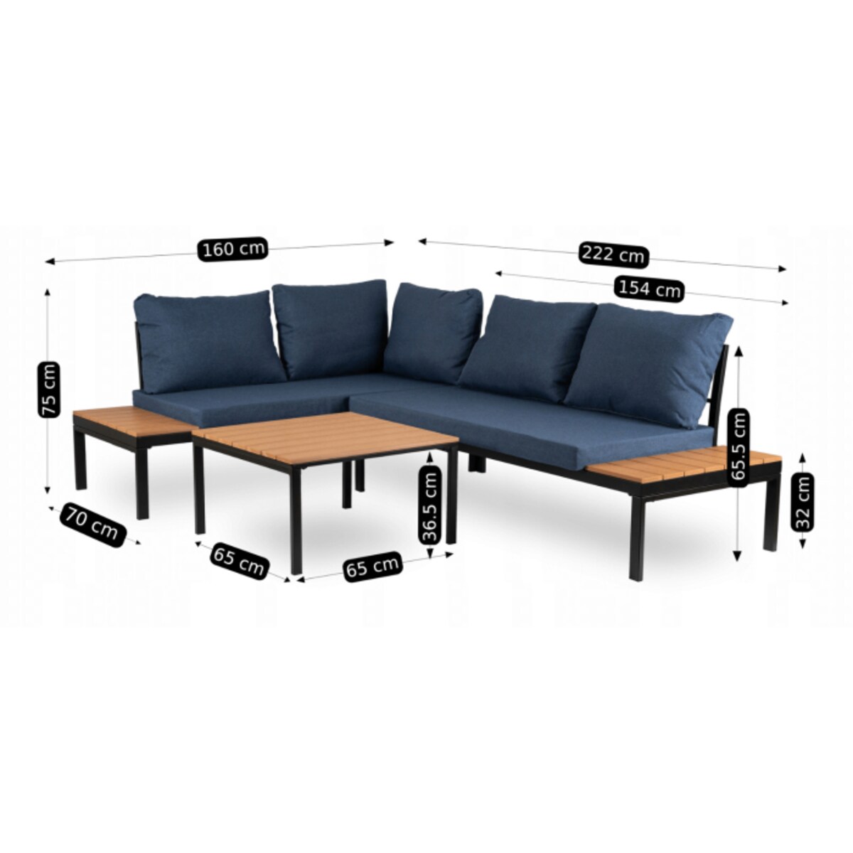 Zestaw Mebli Ogrodowych Narożnik Na Taras Ogród Komplet NORMAN