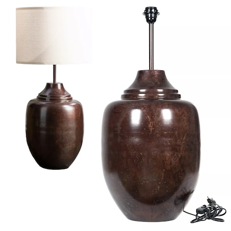 LAMPA PODŁOGOWA DO CZYTANIA 71cm E27 loftowa stojąca stołowa brązowa duża