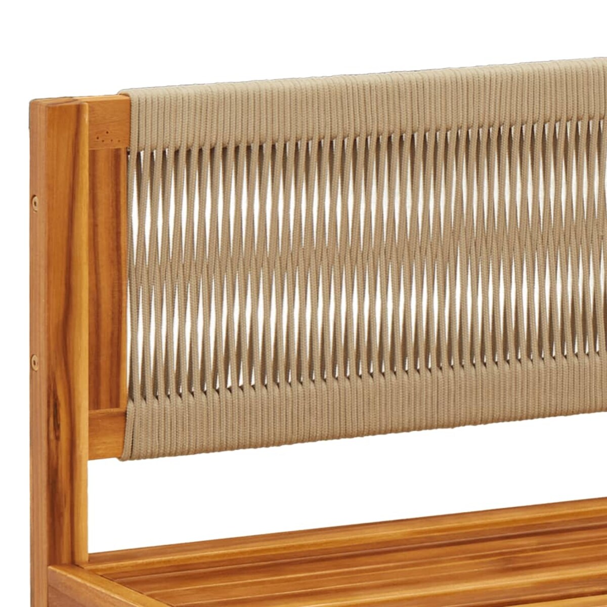 vidaXL Narożna sofa ogrodowa z poduszkami, drewno akacjowe i lina