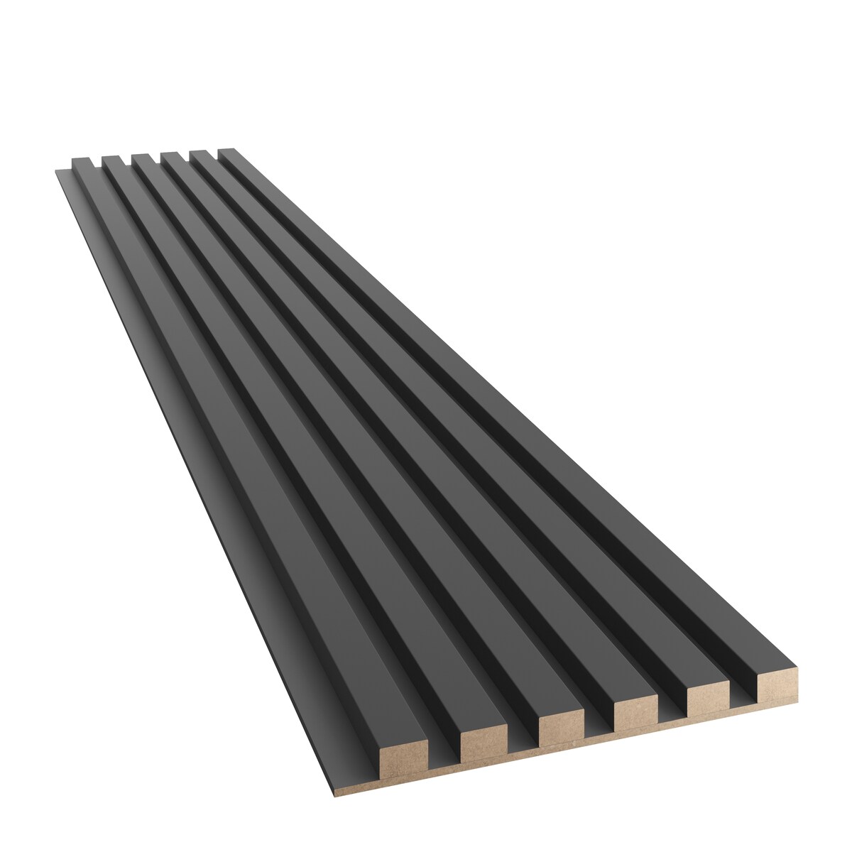 LAMELE SLIM NA PŁYCIE MDF - CZARNY MAT