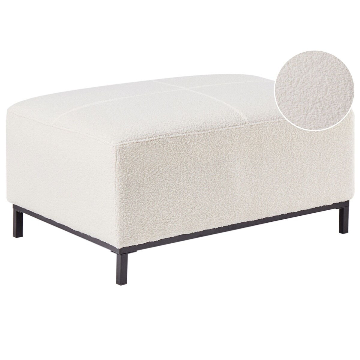 Otomana OSLO Biały Boucle
