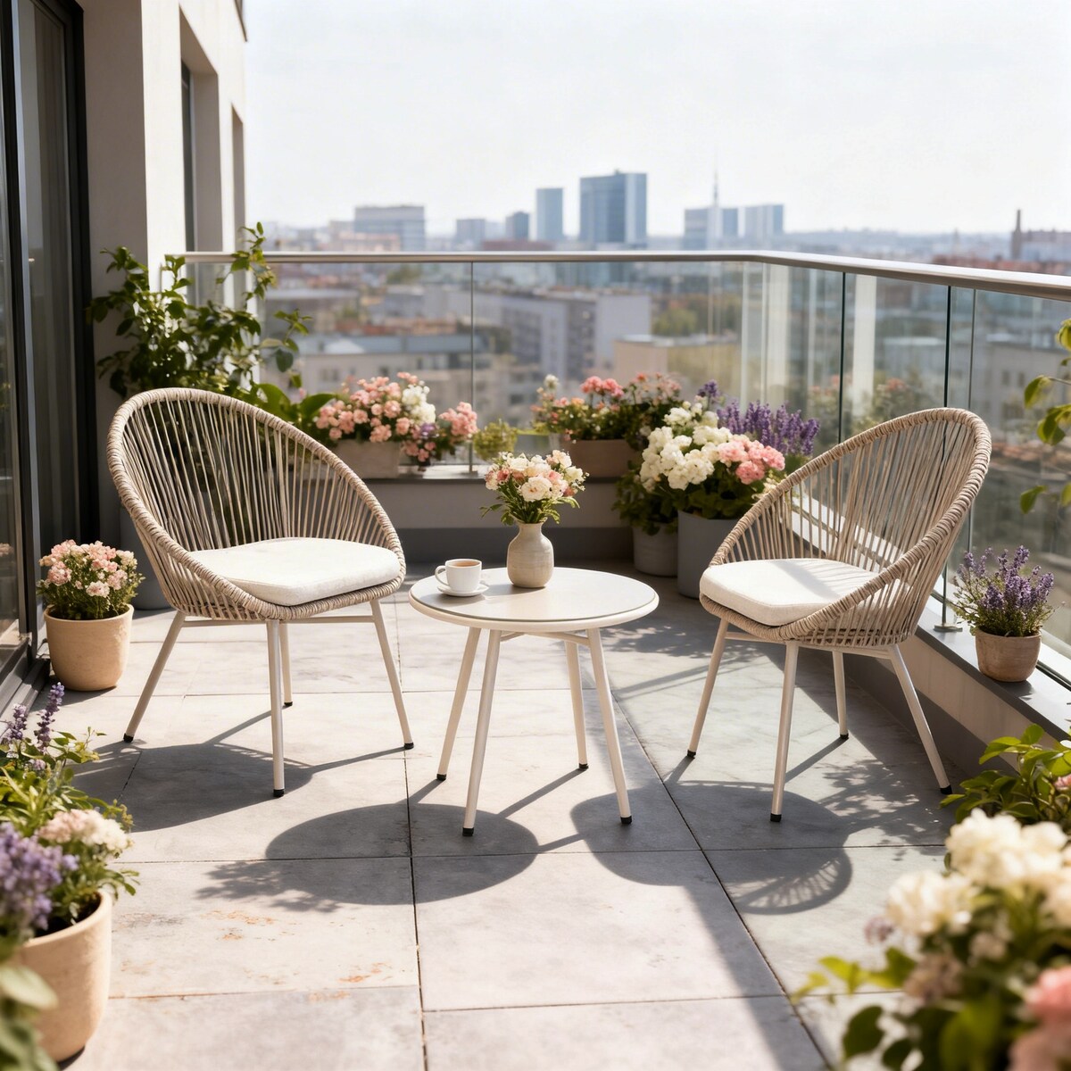 Zestaw mebli ogrodowych JUMI stół krzesła na balkon taras 1 szt.