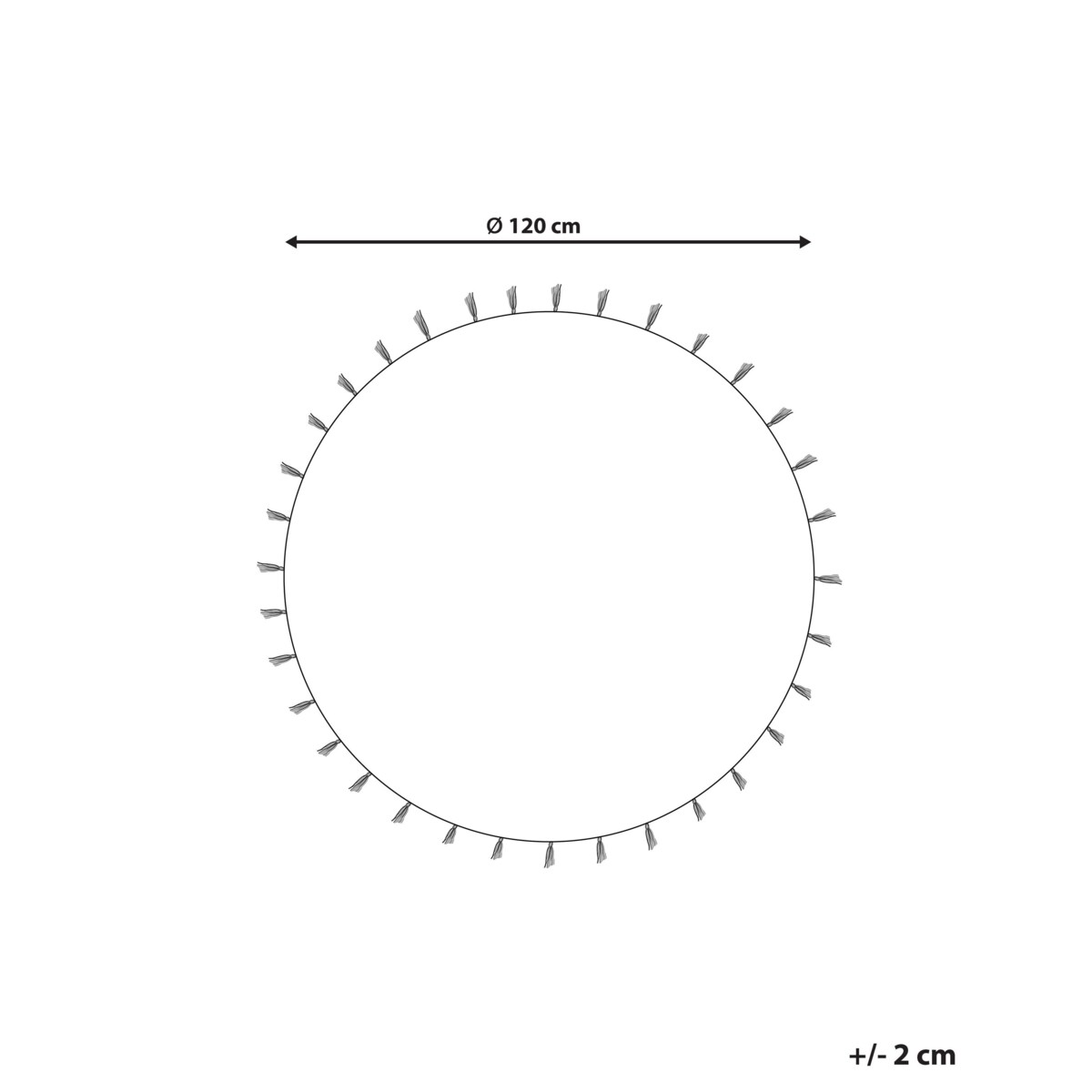 Dywan okrągły z juty 120 cm wielokolorowy ZANAVI