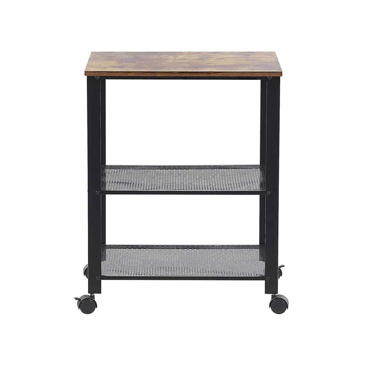 Wózek kuchenny 3-poziomowy czarny BOLZANO