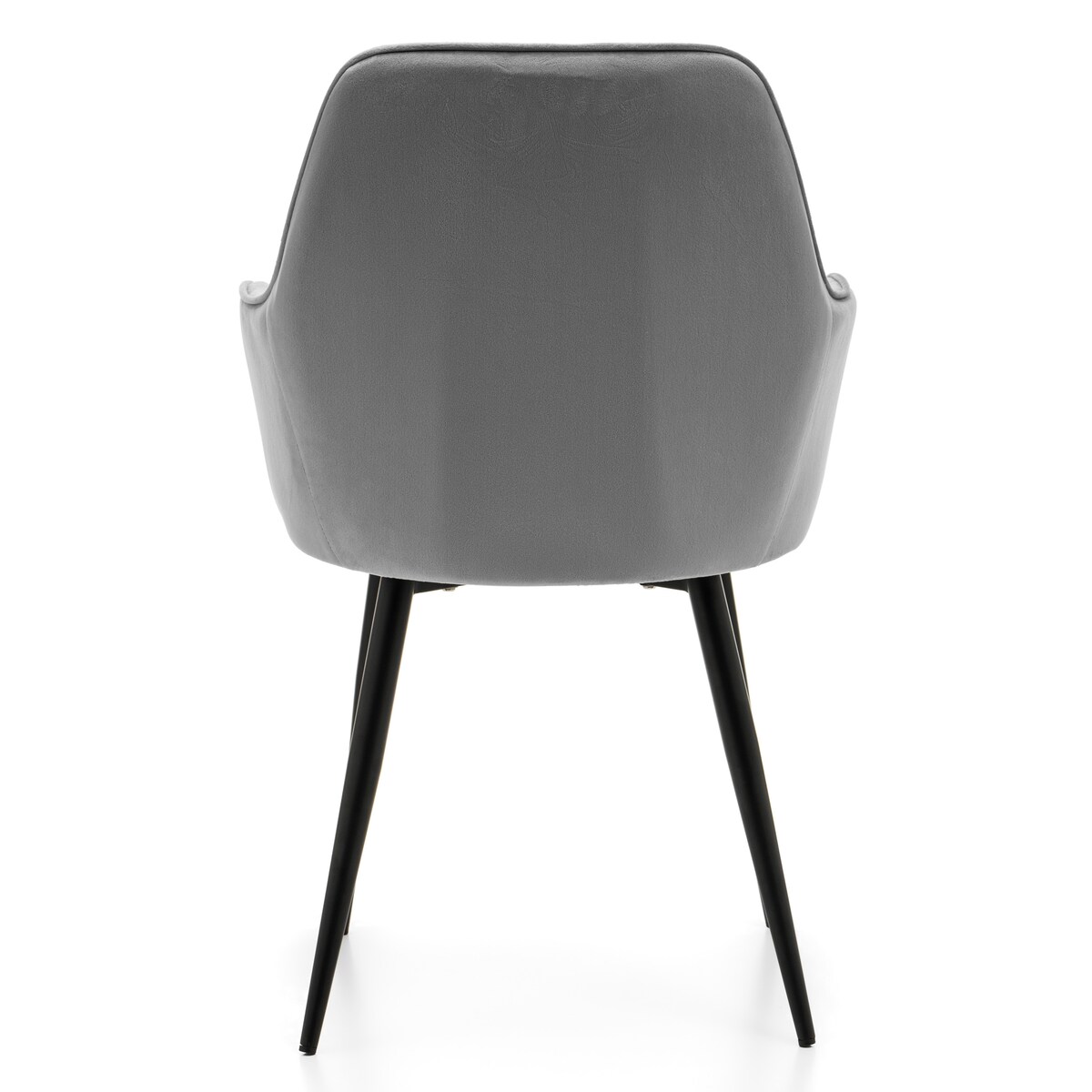 Krzesło tapicerowane EMILIA jasnoszara welur salon jadalnia