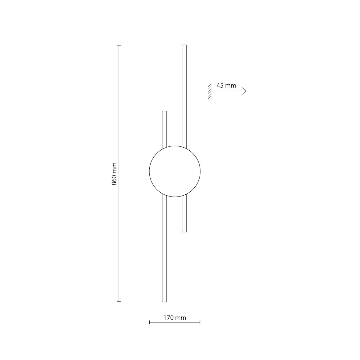 Kinkiet LED 24W TK Lighting JAVA czarny/drewno 3000K 1570 lm nowoczesna lampa ścienna 86 cm