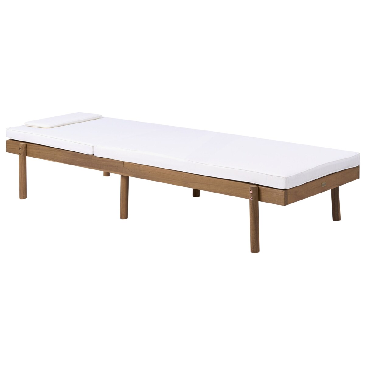 Leżak ogrodowy z poduszką MARCETELLI Drewno akacjowe Biały