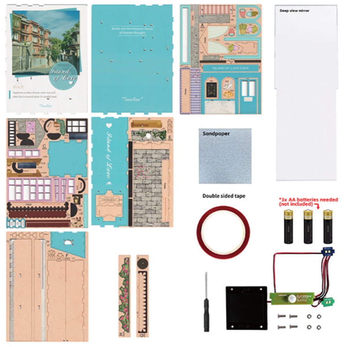 Miniaturowy domek Book Nook - Szczęśliwa wyspa - Tonecheer