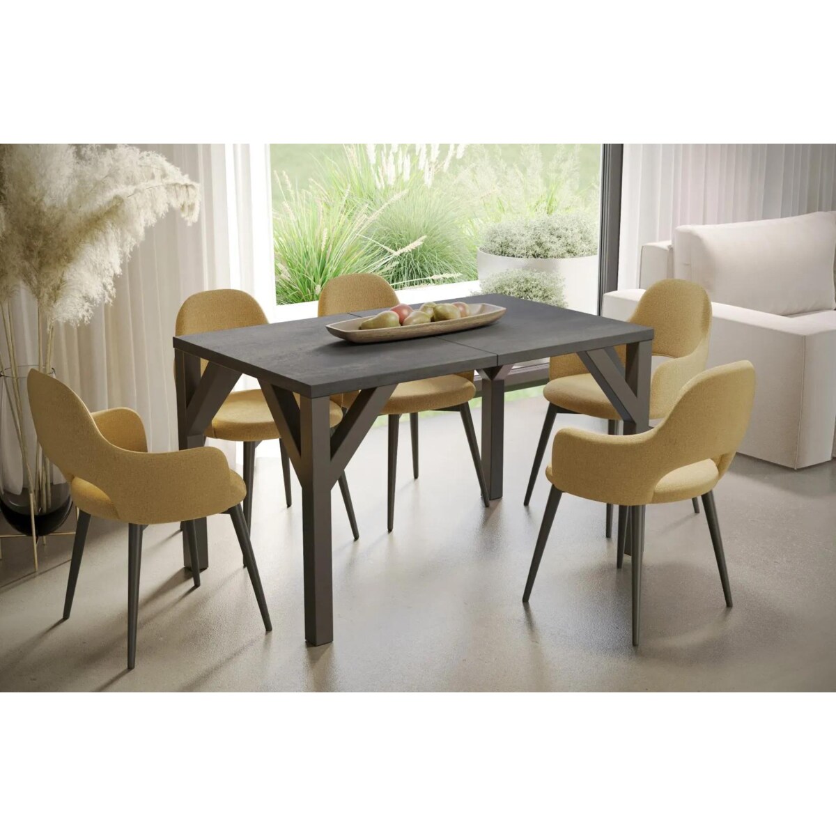 Stół rozkładany BALTIKA 130(240)x90 beton ciemny