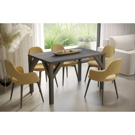 Stół rozkładany BALTIKA 130(240)x90 beton ciemny