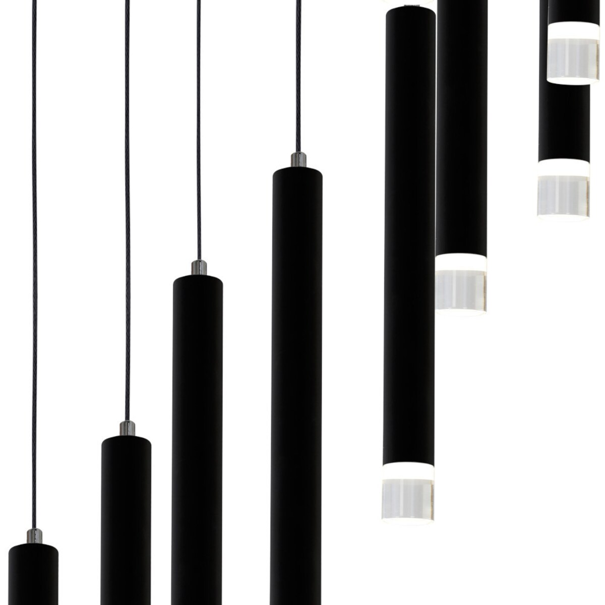 Wisząca LAMPA industrialna CARBON ML6161 Milagro metalowa OPRAWA kaskada LED 12W 4000K ZWIS loftowy czarny