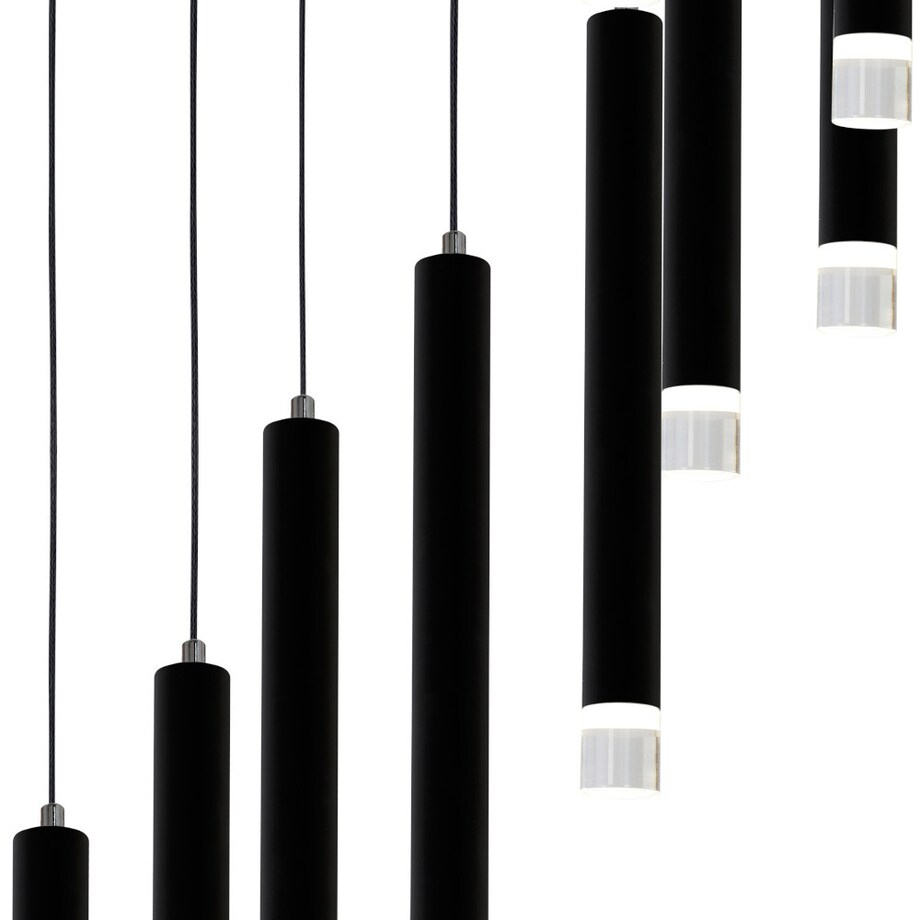 Wisząca LAMPA industrialna CARBON ML6161 Milagro metalowa OPRAWA kaskada LED 12W 4000K ZWIS loftowy czarny