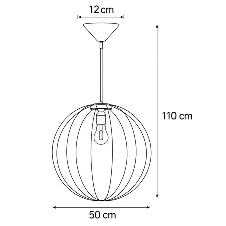 Lampa wisząca ZIRO czarna