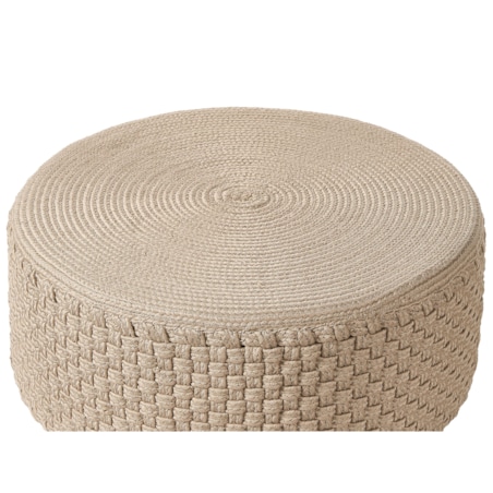 Puf ogrodowy 70 cm beżowy MITHI