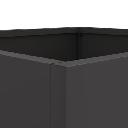 vidaXL Donica, czarna, 32x29x75 cm, stal