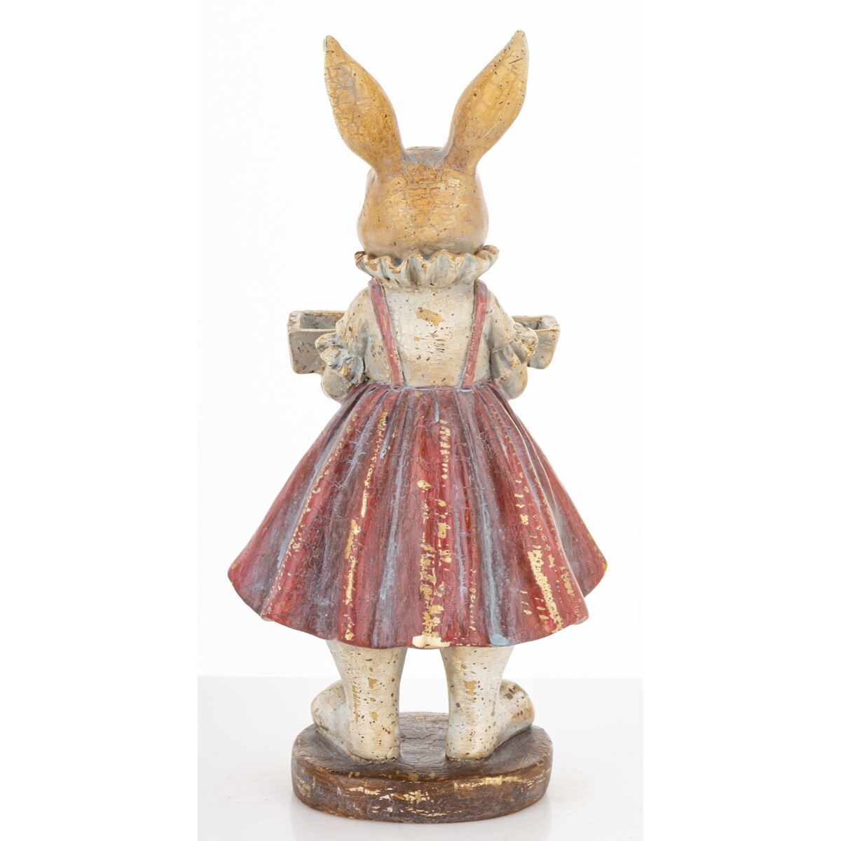 Figurka - króliczka 20x10x8cm AMELIA ze skrzynką na kwiaty