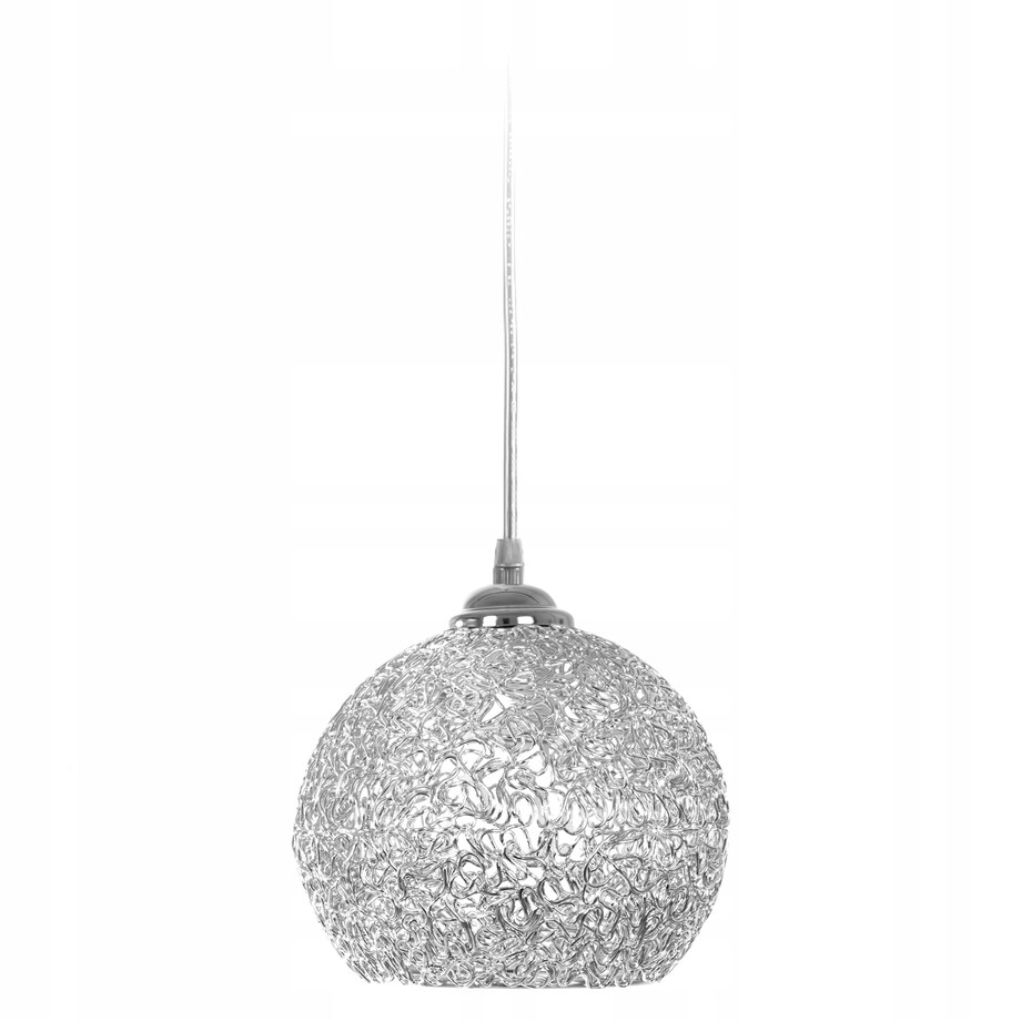 Lampa Wisząca Srebrna Chrom Kule Glamour