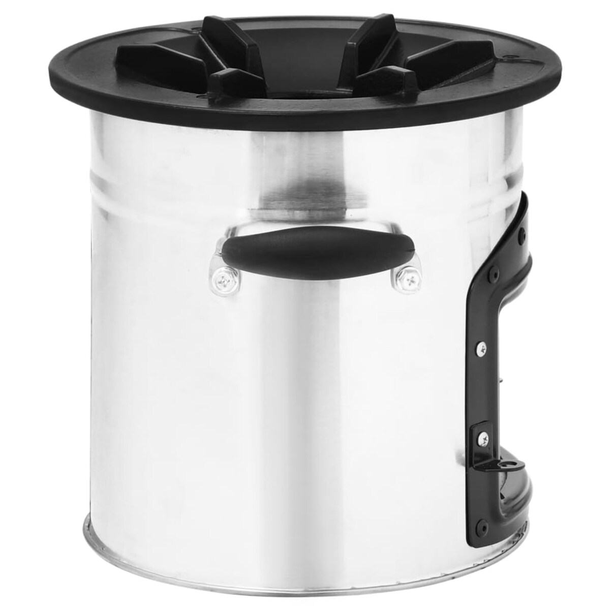 vidaXL Piecyk kempingowy na drewno, 45,5x33x25,5, stal nierdzewna