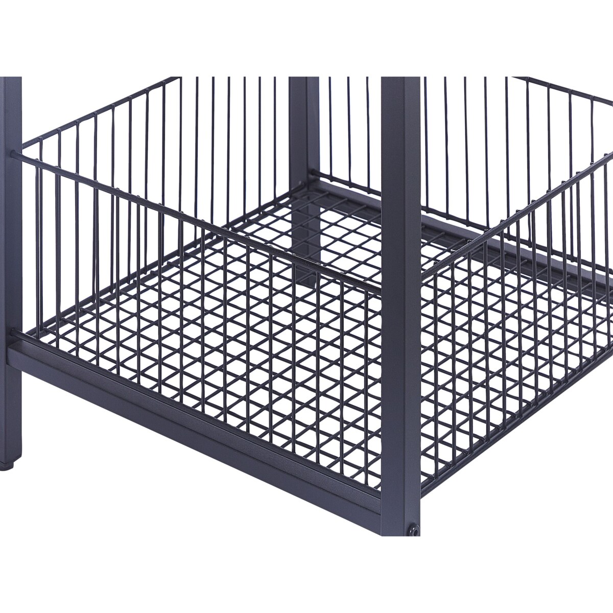 Stolik pomocniczy ciemne drewno z czarnym KENNER