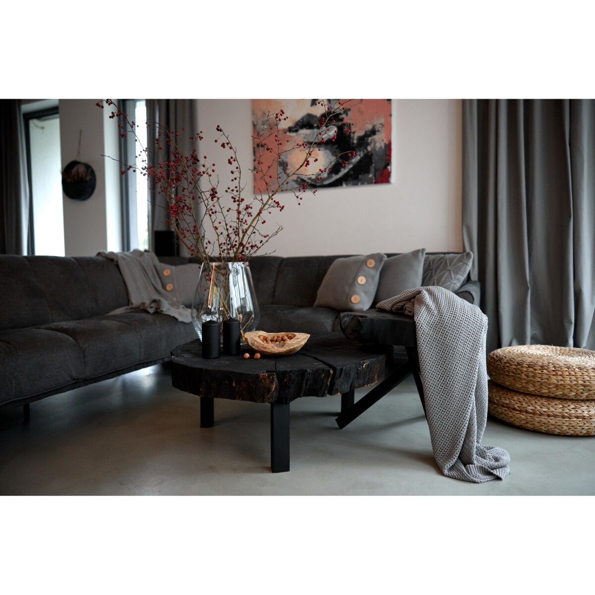 Pled boho szary, 130 x 160 cm, La Manta